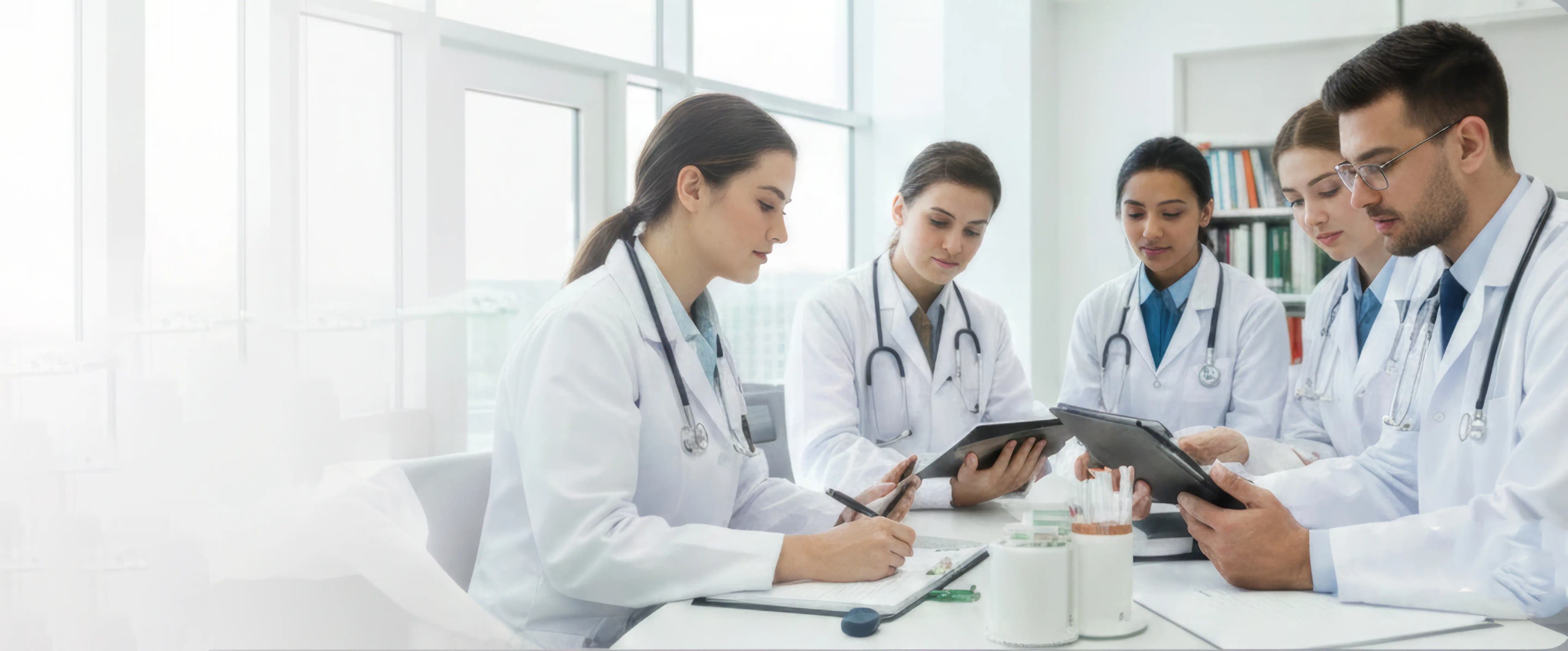 Medical professionals collaborating